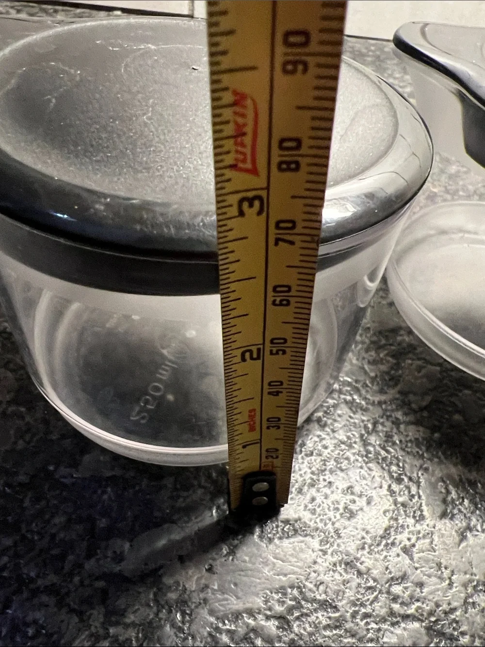Tupperware Ultra Clear Food Storage Jars with black Lids (Set of 2)